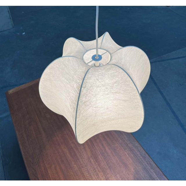 Rare Mid-Century Cocoon pendant lamp by Goldkant Leuchten, designed by Friedel Wauer in the 1960s. This is a rare example....