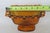Ftda 1981 Amber Golden Brown Pressed Glass Embossed Pedestal Candy Dish 5088b For Sale - Image 14 of 18