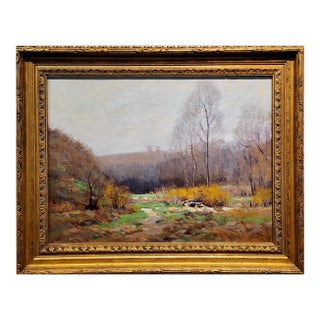 Clifton Wheeler - 1922 Autumn Landscape in Indiana - Oil Painting For Sale