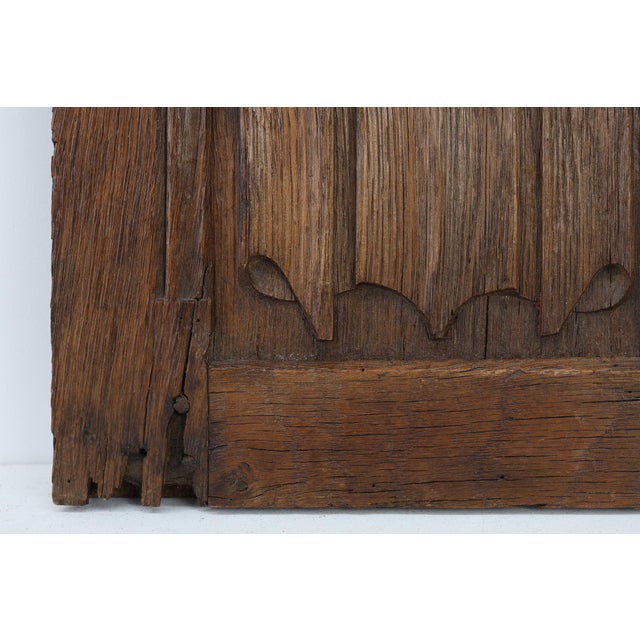 16th Century Gothic Carved Oak Relief Panel, France For Sale - Image 10 of 11