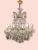 Italian Large Crystal Murano Glass Chandelier, 1950s For Sale - Image 9 of 10
