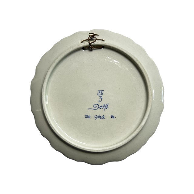 Hand-Painted Blue and White Landscape Plates from Royal Delft, 1980s, Set of 2 For Sale - Image 9 of 13