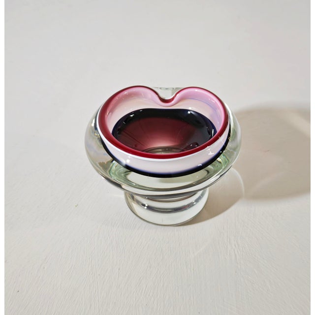 Mid-Century Modern Multi-Colored Submerged Glass Ashtray, 1950 For Sale - Image 10 of 15