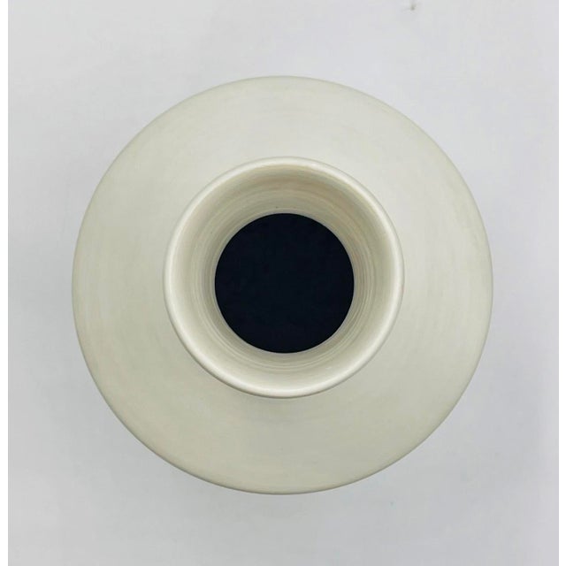 Ceramic Rina Menardi "Luna" White Ceramic Vase Hand Made Italy, Italian Ceramics For Sale - Image 7 of 12