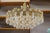 Large Gilt Bronze and Crystal Glass Chandelier from Palwa, 1970s For Sale - Image 3 of 12