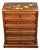 Vintage Chinese Huali Rosewood Mother-of-Pearl Inlaid 5-Drawer Jewelry Chest For Sale