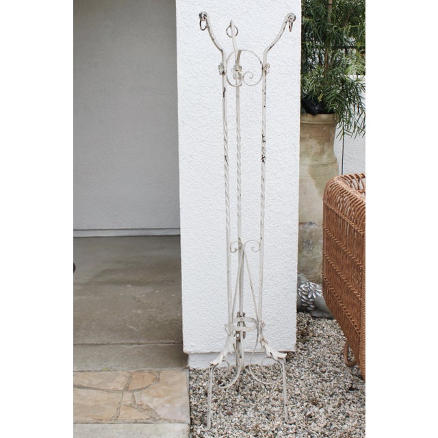 1920s Large 55" Antique French Wrought Iron Plant Stand For Sale - Image 5 of 5