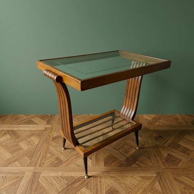Wood Art Deco Walnut Bar Table, Paris, France, 1920s For Sale - Image 7 of 7