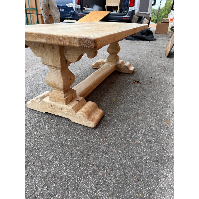 Wood 20th Century Scrubbed Oak Coffee Table For Sale - Image 7 of 9