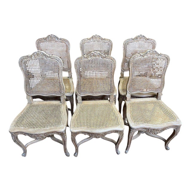 Louis Xv Style Chairs, Set of 6 For Sale