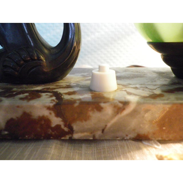 Vintage Table Lamp with Opaline Lampshade, 1940s For Sale - Image 14 of 18