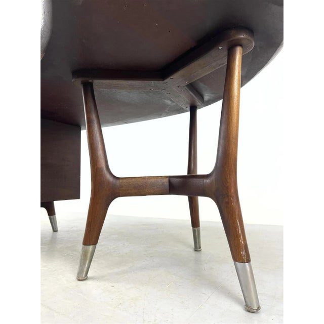 MCM Curved Form Desk With Exposed Sculptural Tripod Legs by Alma For Sale - Image 10 of 11