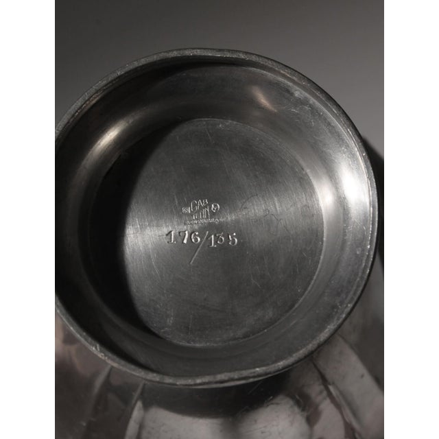 Art Deco Pewter Dolphin Bowl from GAB, Sweden, 1935 For Sale - Image 3 of 5
