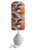 Vintage Modernist Ceramic Gourd Table Lamp With Burnt Orange Graphic Cylinder Shade For Sale - Image 4 of 8