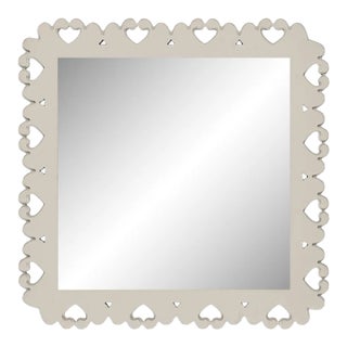 Fleur Home Garden District Satsuma Square Mirror in Useful Gray, 30x30 For Sale