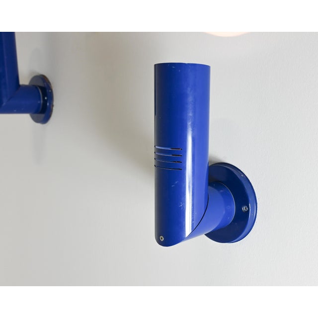 Blue Articulated Wall Lamps by Goffredo Regianni, Italy, 1960s, Set of 2 For Sale - Image 8 of 11