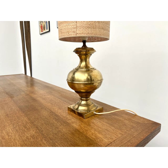 Vintage Brass Table Lamp, 1950s For Sale - Image 13 of 14