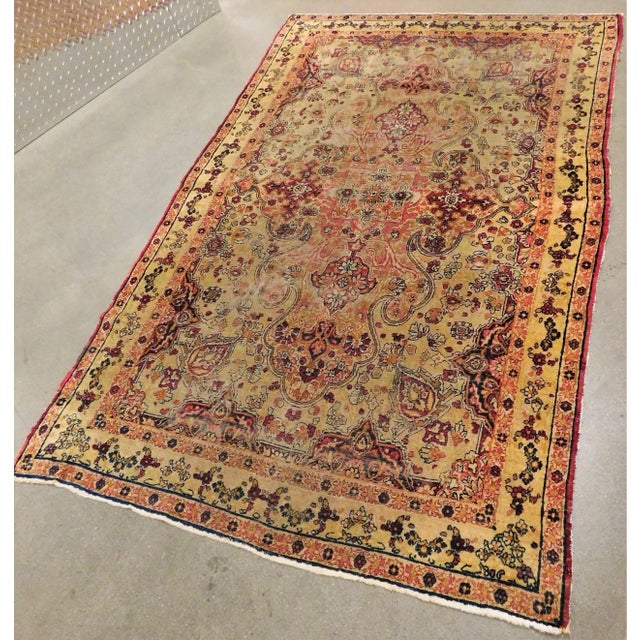 Boho Chic 1920s Antique Persian Rug. 4'x 6'6" For Sale - Image 3 of 13
