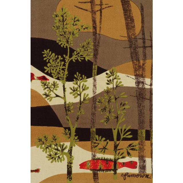 Traditional Vintage René Fumeron Pictorial Tapestry “Calypso” | Rug & Kilim For Sale - Image 3 of 8