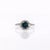 2020s 1.7Ct Teal Sapphire Ring With a Diamond Halo: Solid 14k Gold, Size 6.75 For Sale - Image 5 of 10