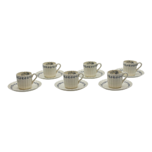 Mid-20th Century Set of 6 Demitasse Cups & Saucers