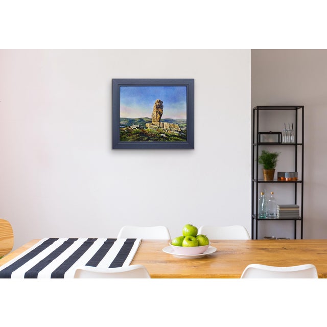 Elin Sian Blake, The Lonely Shepherd, Llangattock, Brecon Beacons, 2000s, Oil on Canvas For Sale - Image 16 of 18