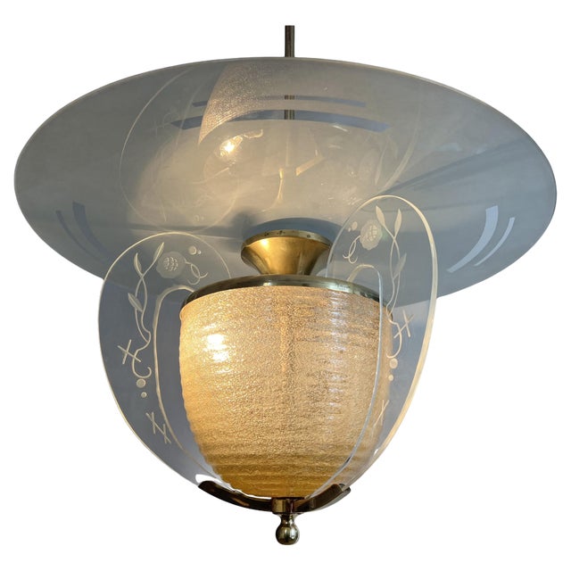 Italian Chandelier by Barovier & Toso, 1950s For Sale