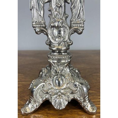 Vintage French Style Religious Cross with Ornate Base For Sale - Image 5 of 12