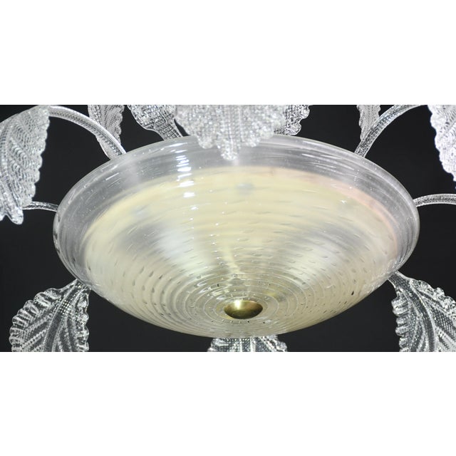 1940s Lovely Art Deco Barovier E Toso Chandelier, Murano Glass For Sale - Image 13 of 14