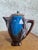 Ceramic Art Deco Vallauris Coffee Service with Cobalt Blue Flamed Glaze, 1950s, Set of 15 For Sale - Image 7 of 18