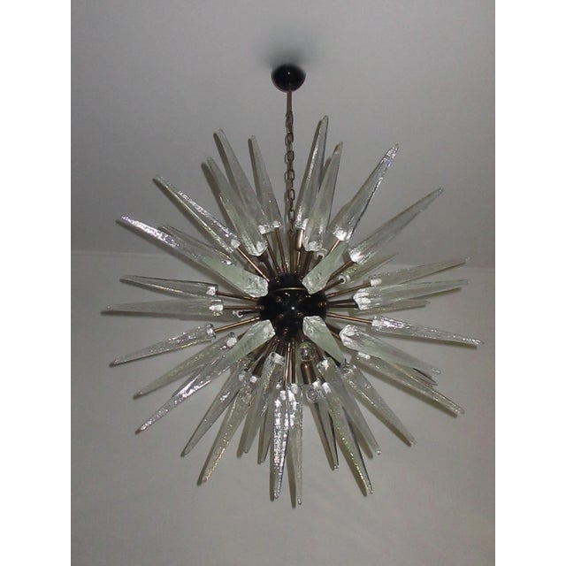 Clear Murano Glass Sputnik Chandelier, 1980s For Sale - Image 10 of 13