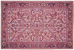 1930s Vintage Persian Heriz Oriental Rug - 12′0" × 8′8″