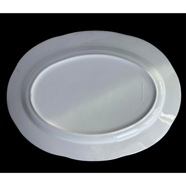 Vintage Turkey Platter Plate Japanese Ironstone Transfer Ware 18in Japan Oval For Sale - Image 4 of 7