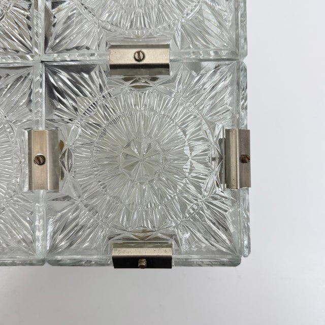 Mid-Century Glass Ceiling Lamp from Kamenický Šenov, 1970s For Sale - Image 13 of 18