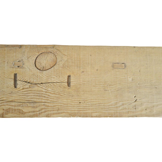 Tan Narrow Old Plank Console Table For Sale - Image 8 of 9
