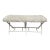 Vintage Hollywood Regency White Rattan Bench With Removable Faux Fur Cushion From Hollywood Props House For Sale