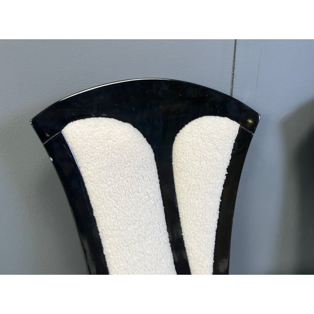 1980s Italian Lacquered Wooden Dining Chairs, 1980s, Set of 4 For Sale - Image 5 of 8