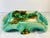Majolica Rare Antique French Barbotine Majolica Turquoise Asparagus Serving Tray Platter Dish For Sale - Image 4 of 11