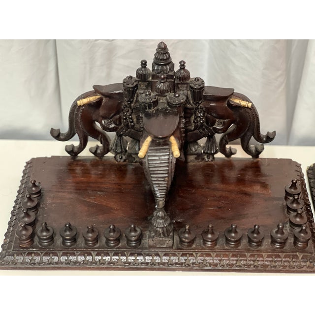 Early 19th Century Carved Wooden Anglo-Indian Shelf Featuring an Elephant Head Motif. For Sale - Image 5 of 10