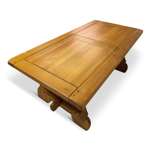 Brutalist Rustic Alpine Oak Dining Table, 1970s For Sale - Image 6 of 16