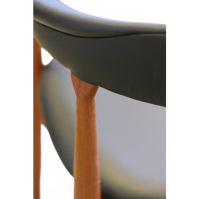 Danish Armchair in Teak and Black Leather, 1960s For Sale - Image 11 of 15