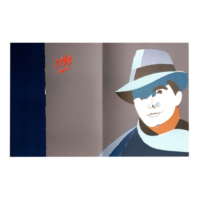 Eduardo Arroyo - Jean Moulin - Original Lithograph 1984 For Sale