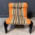 Late 20th Century Orange Striped Danish Postmodern Lounge Chairs For Sale In New York - Image 6 of 12