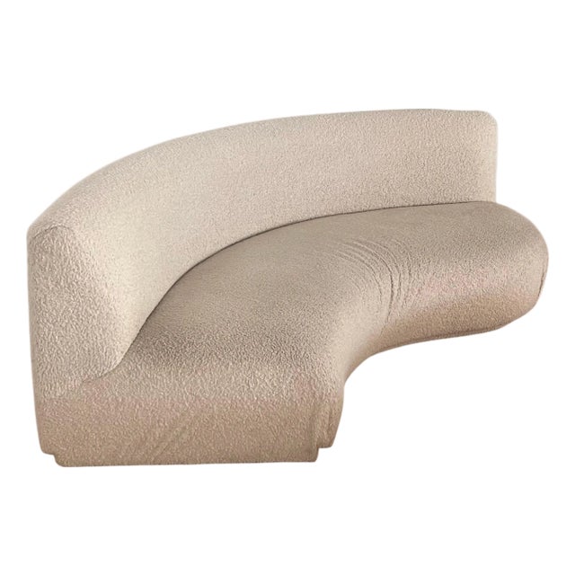 Vintage Biomorphic Sofa In Shearling, Late 20th Century For Sale