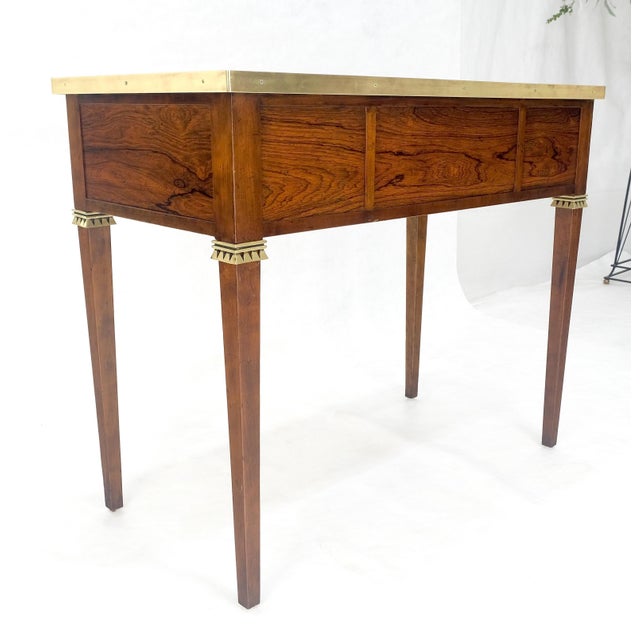 Art Deco Style Baker Very Fine c1950s All Rosewood & Brass Gallery Trim Petit Desk Console Table MINT!