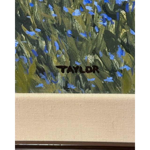 Late 20th Century Lawrence Taylor Painting "Garden Path" 51" X 61" For Sale - Image 10 of 10