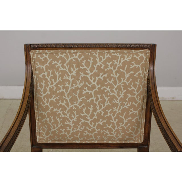 Vintage French Louis XVI Style Carved Open Armchair For Sale In Philadelphia - Image 6 of 13