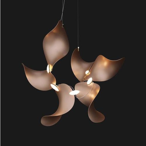 Contemporary Dune 6 Cluster Pendant Light in Silver Anodized Aluminum by Moss Objects For Sale - Image 3 of 18