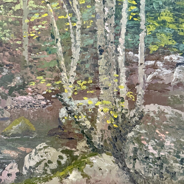 1970s J. Vance Miller 1970 Signed Oil Landscape “Waning Summer on Little Stony” For Sale - Image 5 of 6
