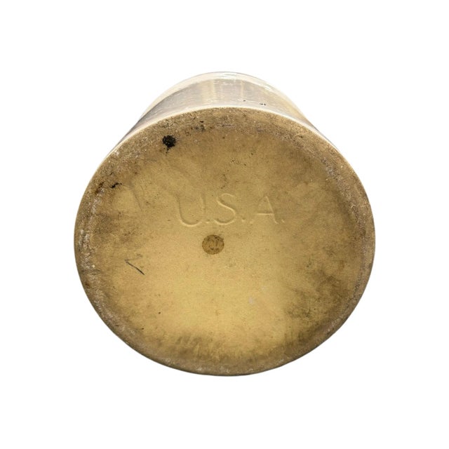 Farmhouse Vintage Robinson Ransbottom 3 Gallon Stoneware Blue Crown Crock For Sale - Image 3 of 6